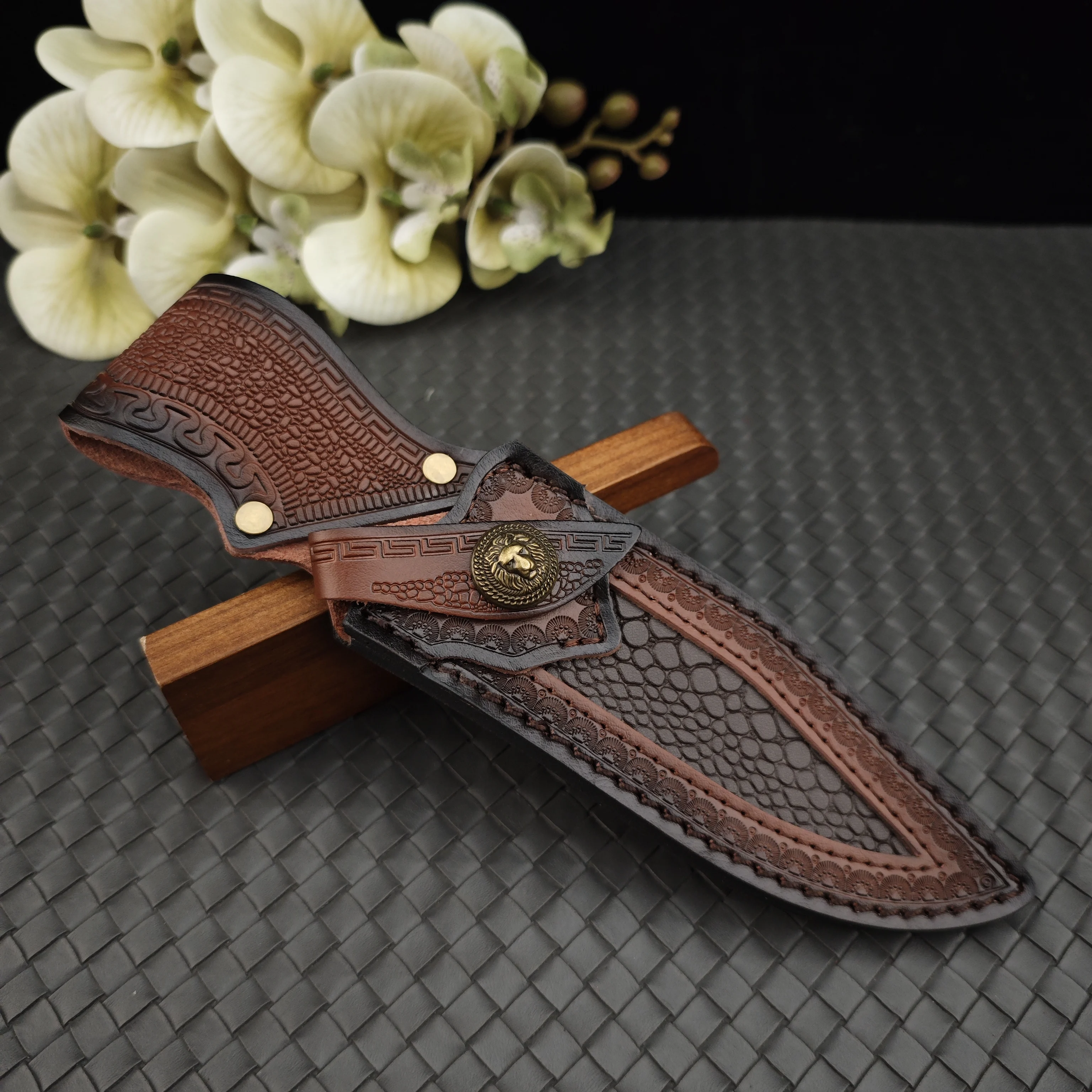 Tasca protettiva per coltello multifunzionale per utensili, copertura in pelle per coltello con fibbia per cintura, coltello per attrezzi multifunzionale pro