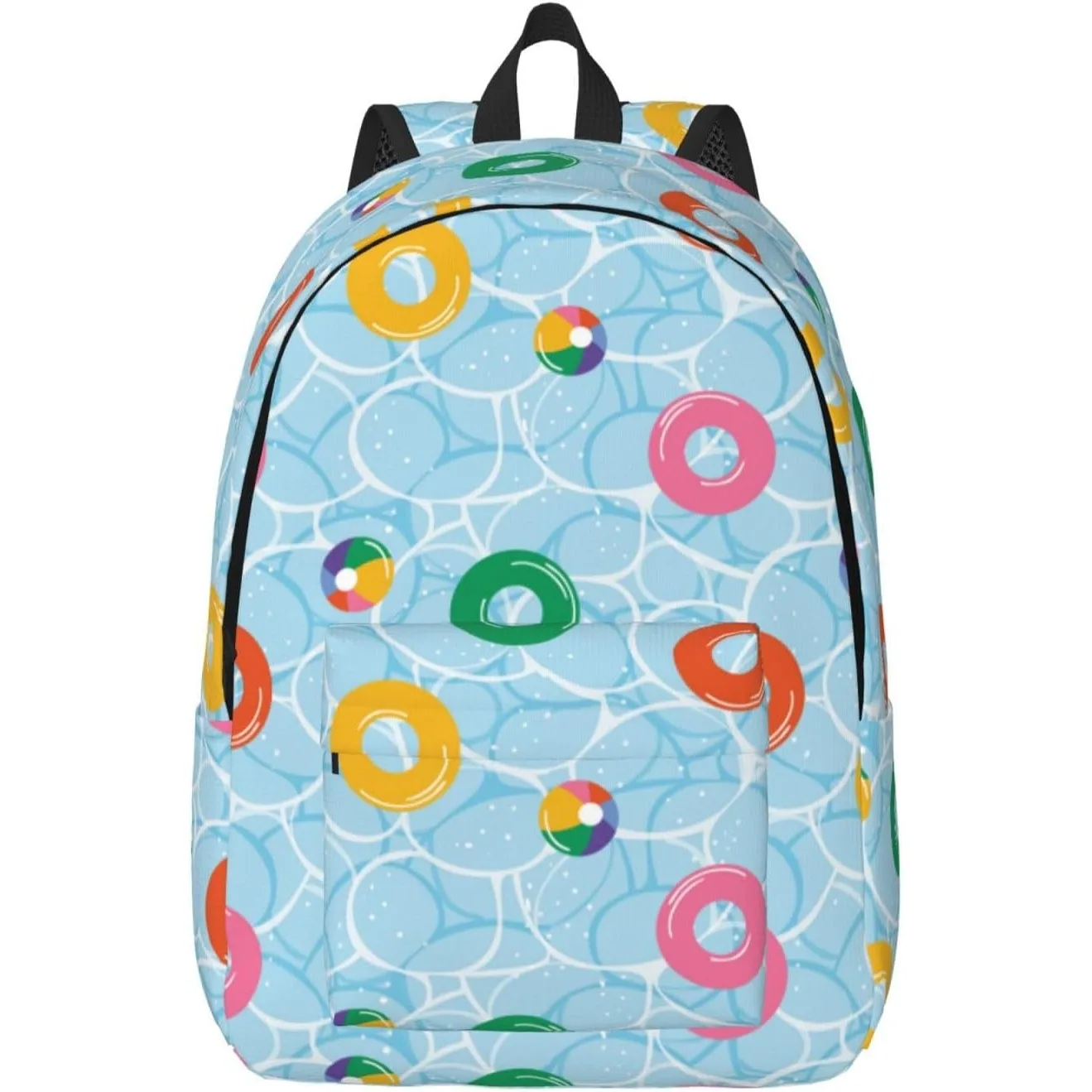 

Travel Laptop Backpack - Swim rings floating Computer Canvas Backpack Bag with Adjustable Straps