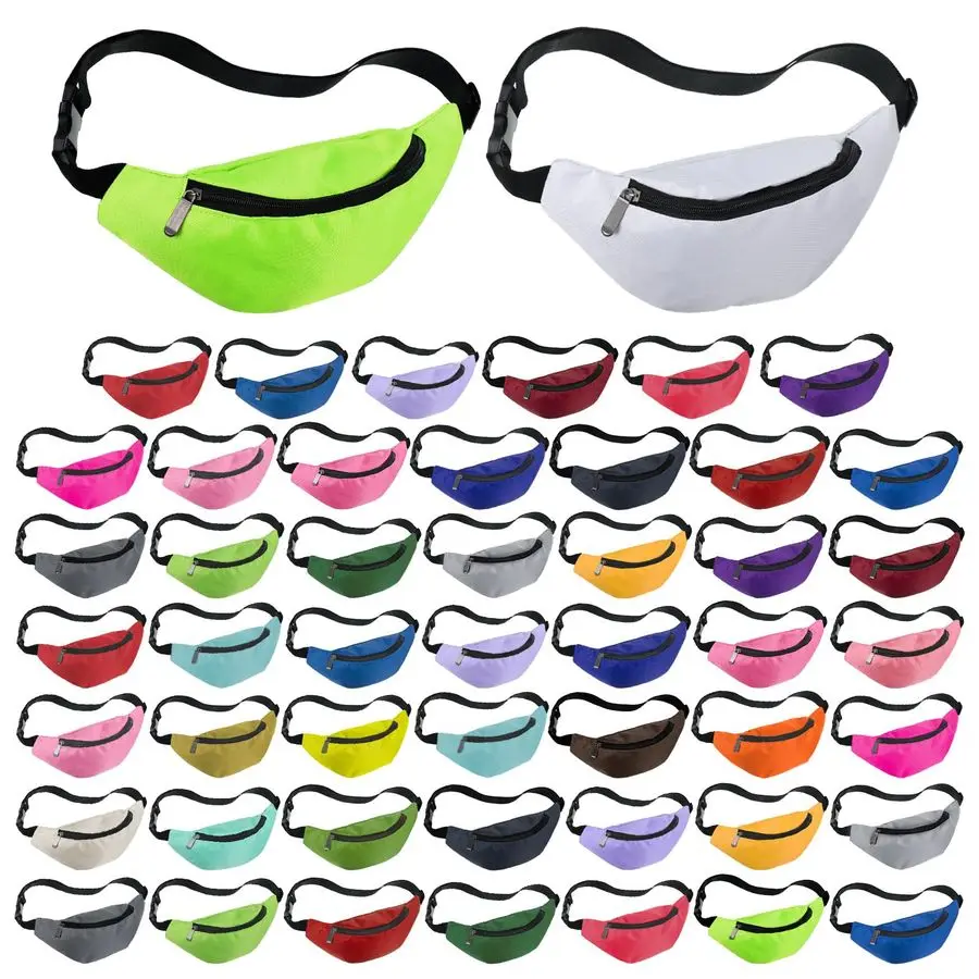 

Neon Fanny Packs Adjustable Waist Fanny Bags Assorted Color Oxford Cloth Waist Pack with Zipper for Women Men Workout Traveling