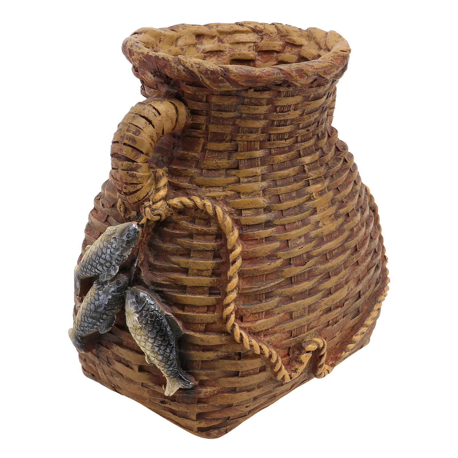 أصيص زهور من الراتنج على شكل دلو السمك، حاوية زراعة عصارية، زينة منزلية أنيقة، هدية اختيار الزهور المزخرفة #4