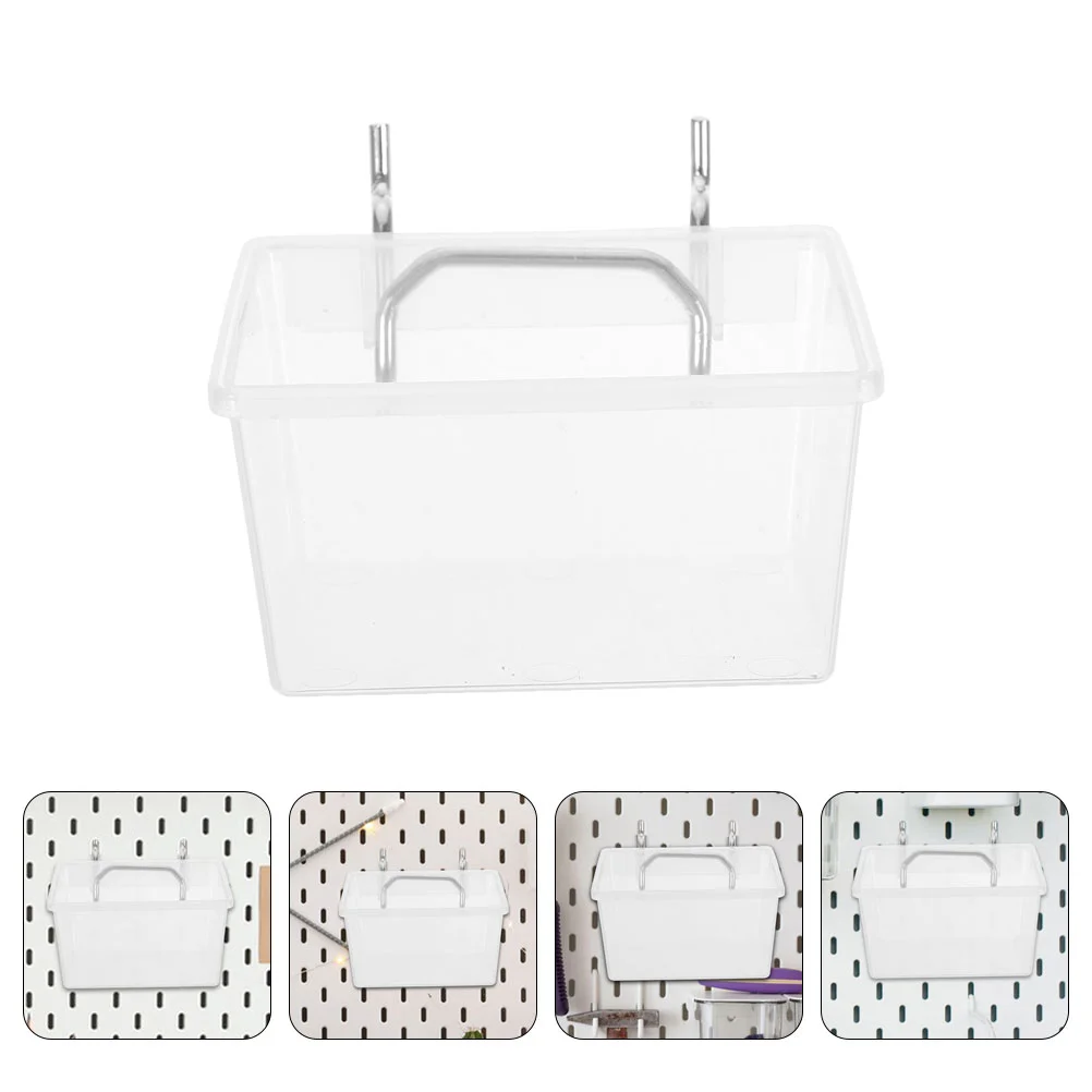 

2 Sets Heavy Duty Square Hole Parts Storage Box Clear Pegboard Bins Stand Sturdy ganizing Baskets for Home Garage Office Tool