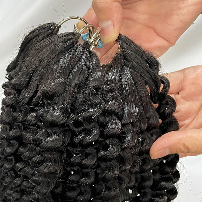 Brazilian Human Hair Feather Hair Extension Kinky Curly 18-28inch Human Hair Extensions For Women 50-200pcs/Lot