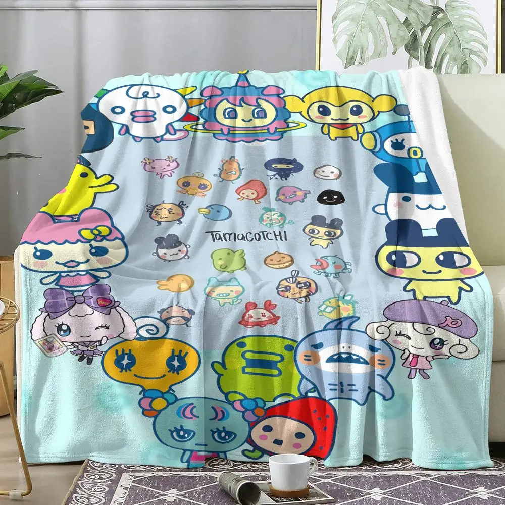 T-Tamagotchis Throw Soft Flannel Throw Summer Blanket Lightweight Cozy Nap Blanket For Sofa Bed Travel view 2