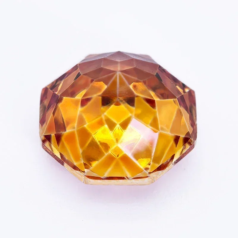 Cubic Zirconia Special Rose Cut Orange Color Gemstone Bead Wholesale and Retail for Diy Ring Necklace Earrings Main Materials