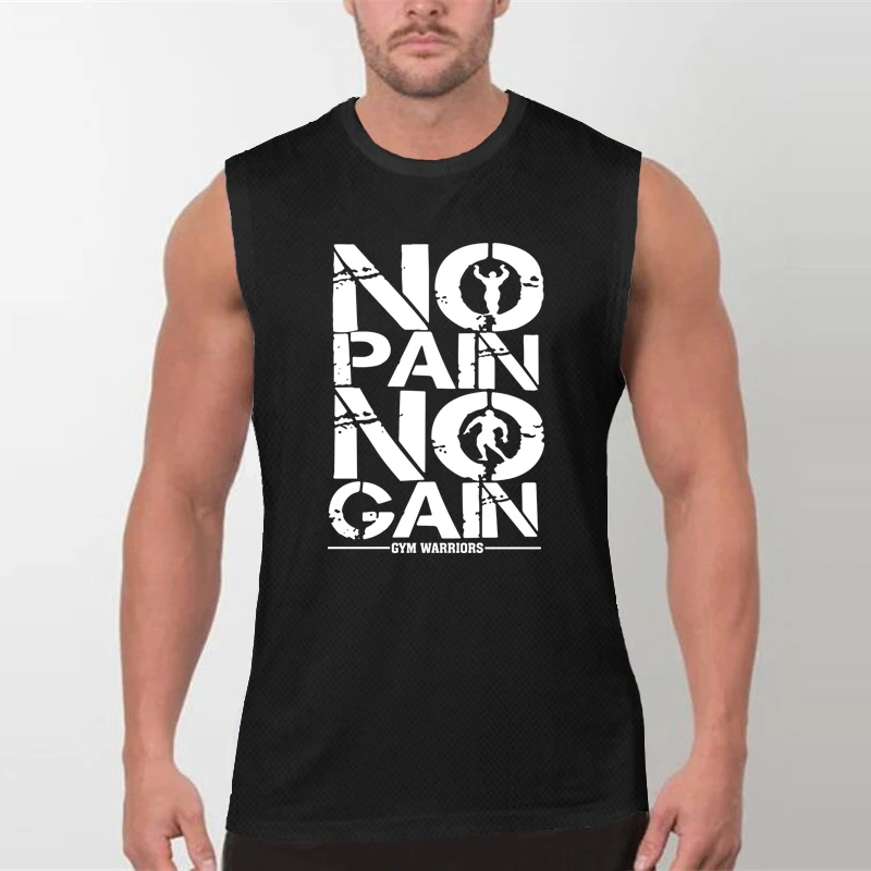Quick-drying Men\'s Outdoor Sports Jogging Sleeveless T-shirt Comfortable Muscle Training Vest Breathable Light Top