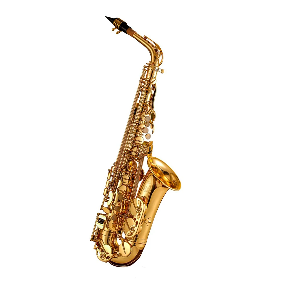 Caixa de alça de saxofone tenor Bb com gravura corporal em tubo de latão