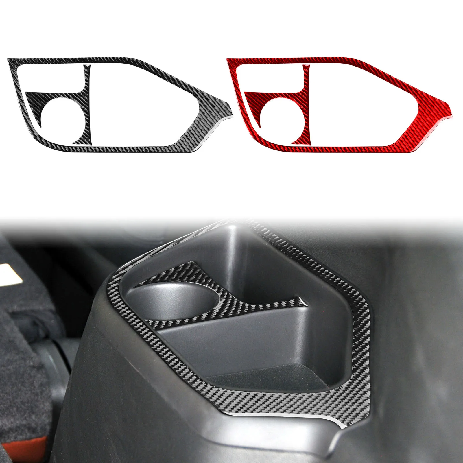 لفورد اكسبلورر 2011 — 2014 اكسسوارات السيارات ألياف الكربون الجانب الأيمن وسادة الكأس لوحة ملصق مائي الغطاء الداخلي تعديل ملصق الكسوة #4