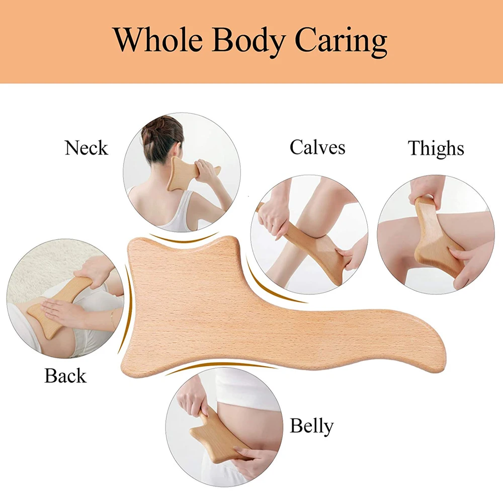 Wooden Lymphatic Drainage Massager Wood Therapy Massage Tool Body Sculpting Tool for Maderotherapy,Anti-Cellulite,Muscle Release