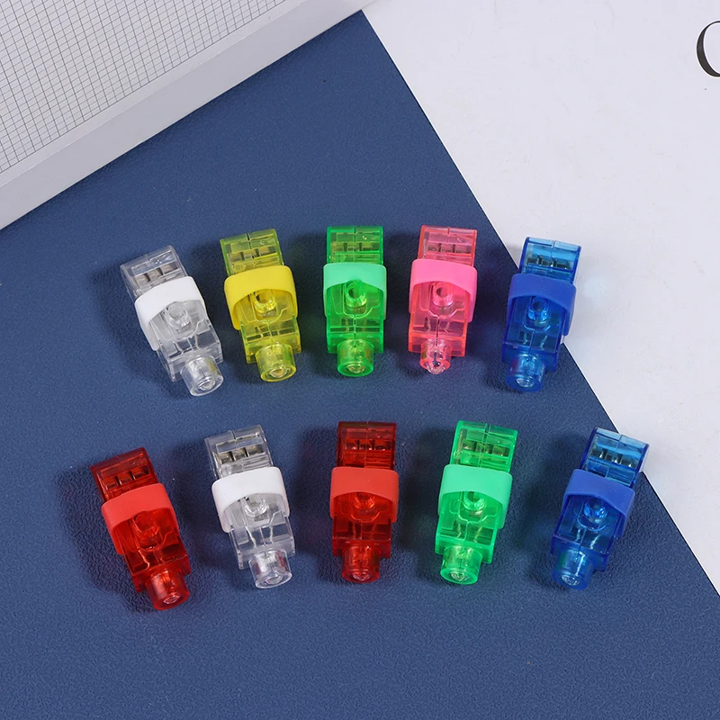 10 قطعة أضواء LED مضيئة اللون توهج في الظلام إصبع مشاعل لعب للأطفال عيد ميلاد الهذيان لوازم الحفلات