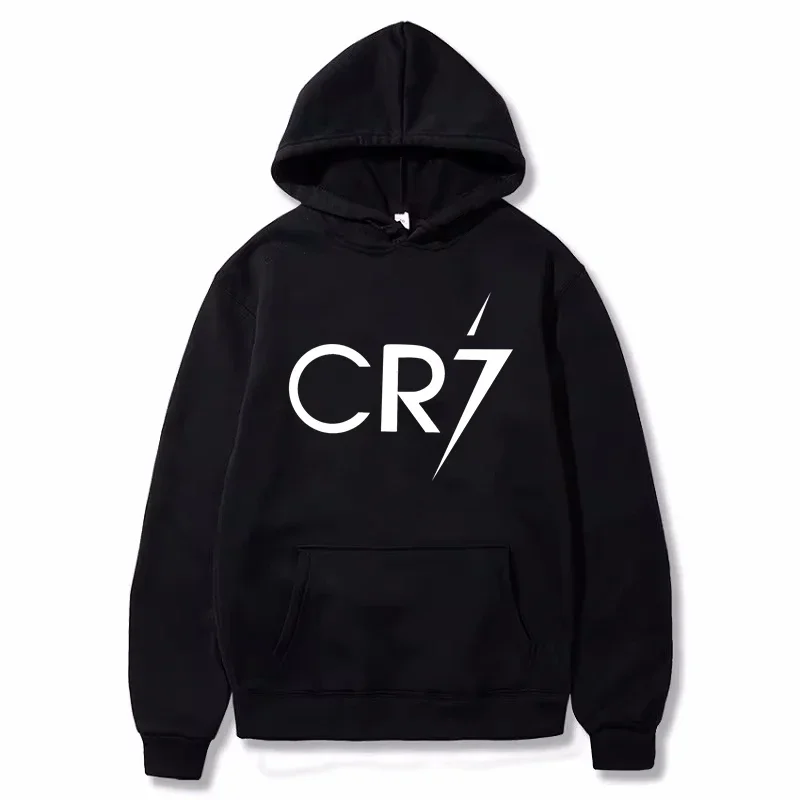 Men Women CR7 Letter Hoodies Fashion Letter Printed Graphic Sweatshirts Loose Casual Harajuku Hooded Pullover Sportwear