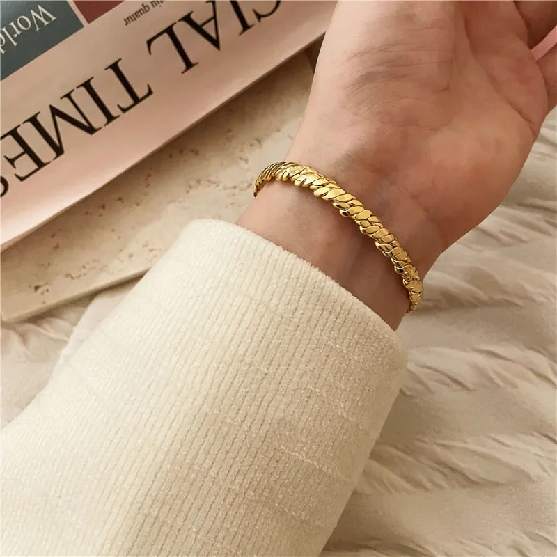 

Brass With 18K Irregular Bangle Women Jewelry Chic Gown Party T Show Sweet Boho OL Simply INS Japan Korean