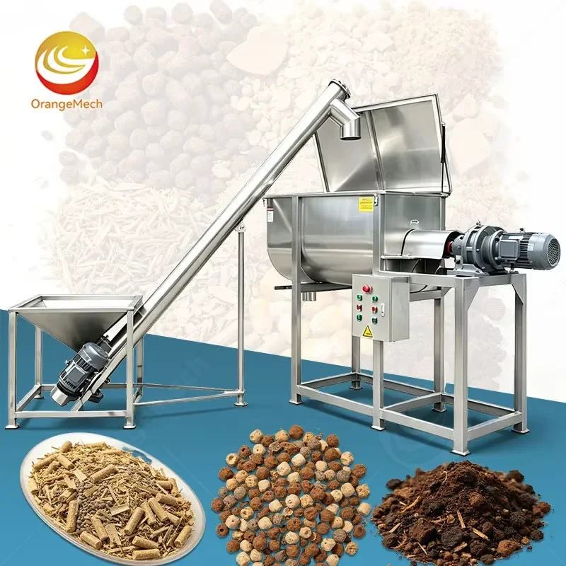 ORME Blend Machine 1 Ton Horizontal Feed Ribbon Mixer with Screw Conveyor and Auger Filler