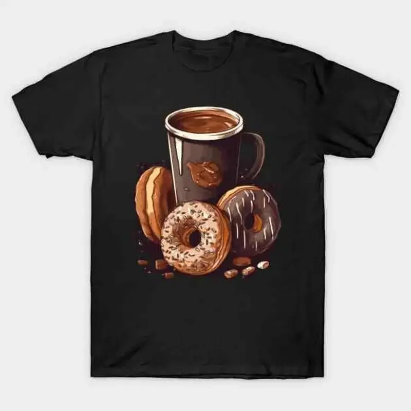 Donut And Coffee T Shirt S 5XL Fast Shipping