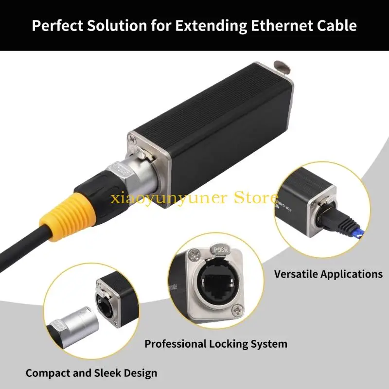 P9JB Panel Mount RJ45 Clip Locking Mechanism Aluminum Mixture Building For Secure Net Cable Extension