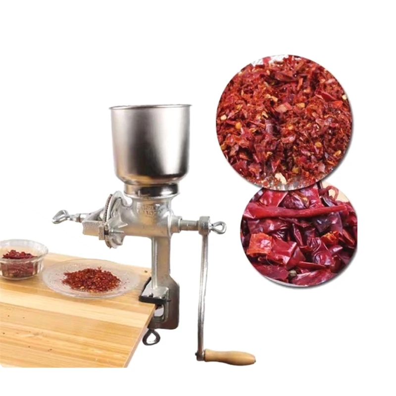 Desktop Hand Crank Grain Grinder Large Caliber Tin-Plated Grinding Disk Malt Herb Mill Corn Nut Filling Mashing Tools