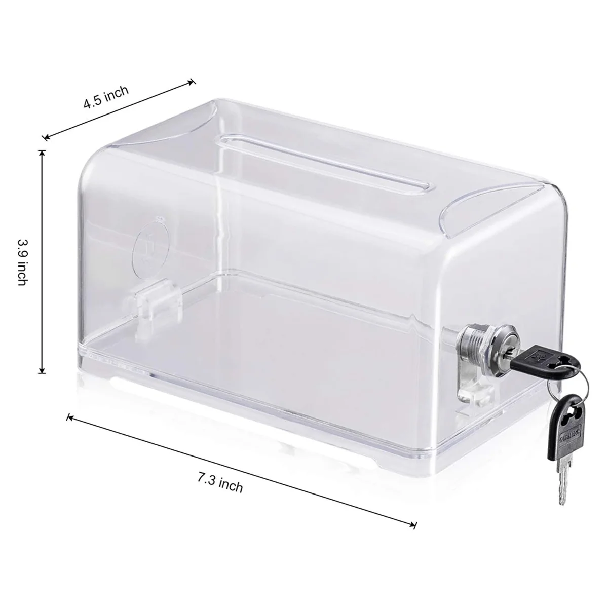 B34B-Donation Suggestion Box with Lock, Ballot Box,Suggestion Box For Fundraising, Donation, Tip Jars, Raffle Box