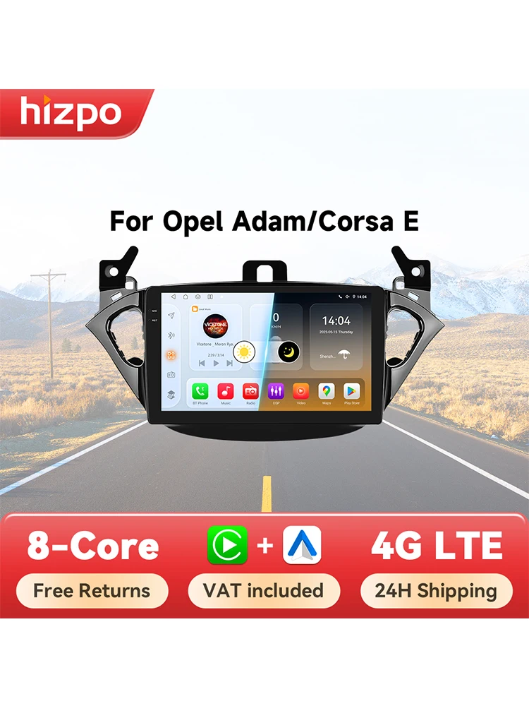 Hizpo Auto Smart Systemen Radio voor Opel Adam 2013-2016 voor Corsa E 2015-2019 CarPlay Android Auto Autoradio GPS navigatie Wifi - afbeelding 2