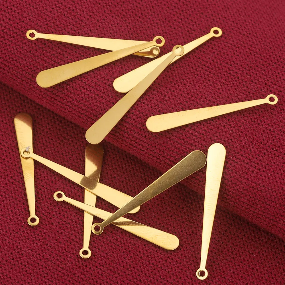 20pcs Stainless Steel Long Drop Charms for Jewelry Making Earrings Pendant Conectors for Bracelets Supplies Necklace Wholesale