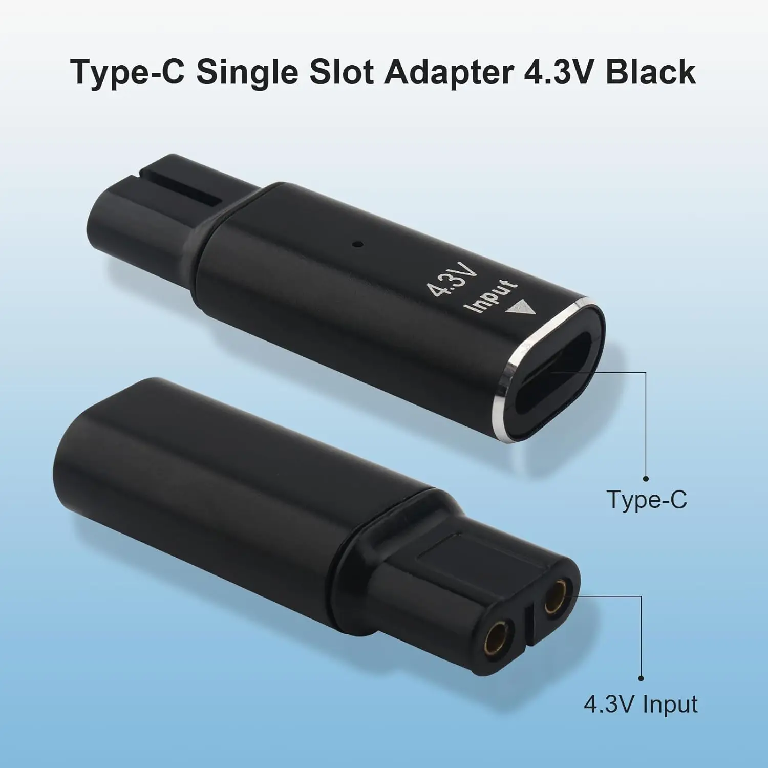4.3V Type-C Shaver Adapter Charging Converter for Philips Norelco One Blade QP2520 QP2620 QP2515 with Charging Indicator