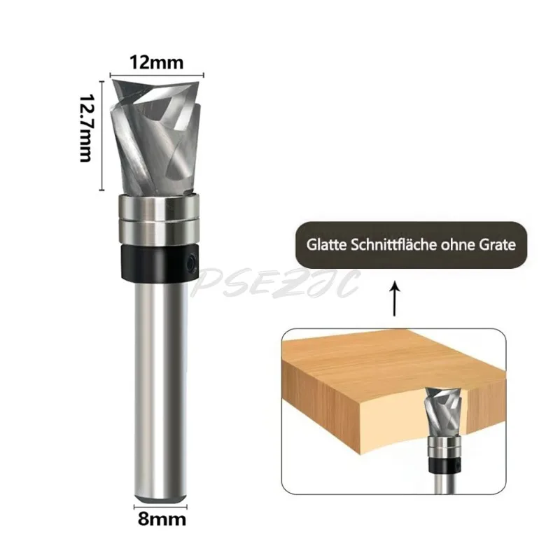Spiral Edge Trimming Knife with 8 Handles Integral Alloy Edge Trimming Knife Composite Edge Carving Woodworking Milling Cutter