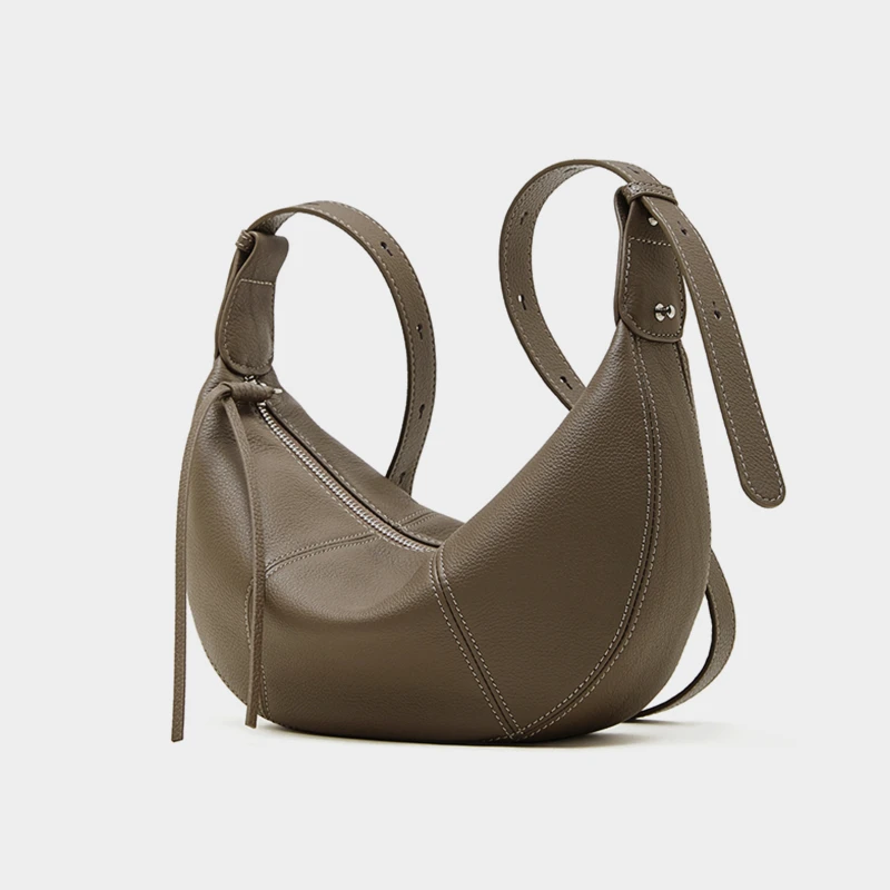 

Hifashion Винтажные женские сумки-полумесяцы из натуральной кожи 2026: Роскошные дизайнерские кроссбоди, хобо и шопперы