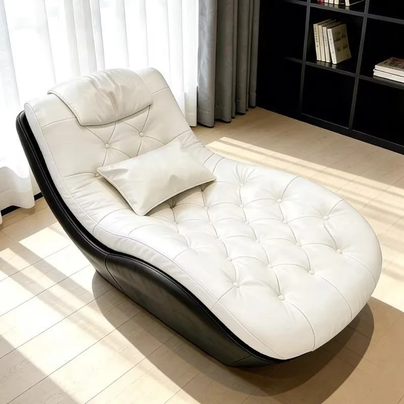 

Leather single leisure sofa reclining and sleeping concubine lazy sofa light luxury high-end recliner