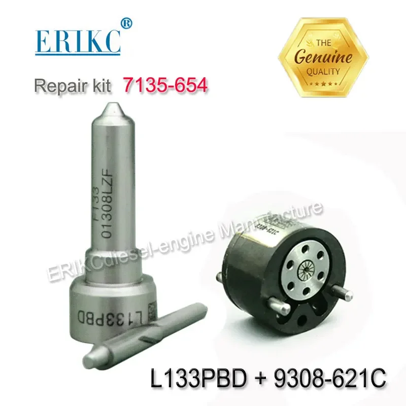 ERIKC Injector Repair Kits 7135-654 Valve 9308-621C 28239294 Nozzle L133PBD for EJBR00501Z 3S7Q9K546BB RM3S7Q9K546BB 02C2S30226