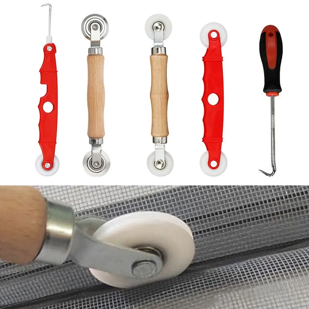 Stainless Steel Rubber Rolling Wheel Tools Rubber Household Window Screening Installation Tools Hand Tool Spline Roller Door