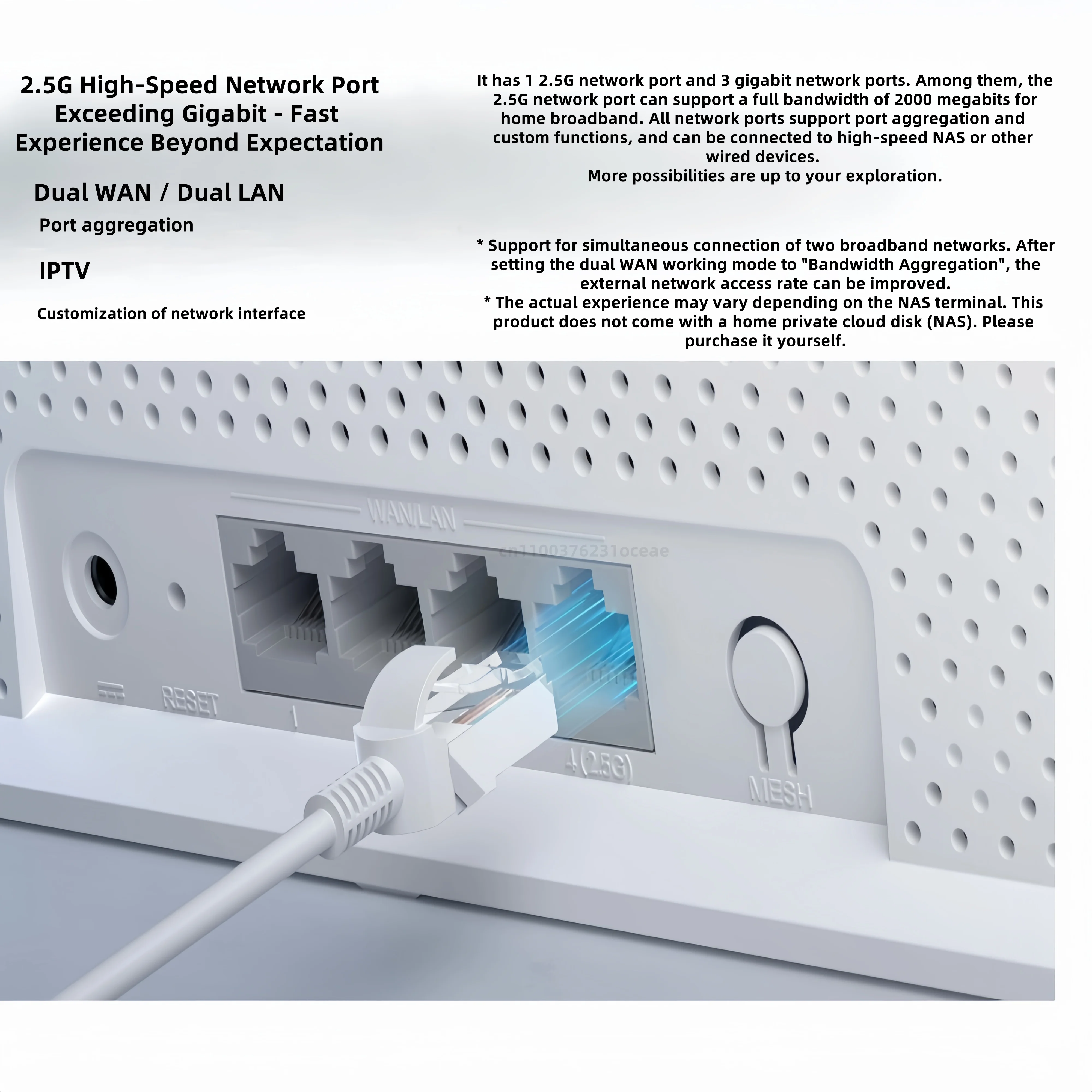 XIAOMI Router BE5000 WiFi 7 5011Mbps 2.4G/2.5GHz Network Port 512MB Memory Dual Broadband Access Network Security Protection CN