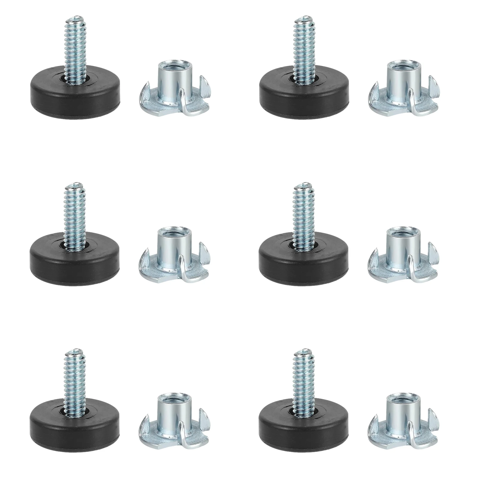 

12 Pcs Furniture Feet Pads Thread Design Stability Non Slip Bottom Adjustable Height Leveling Feet Table Leg Durability