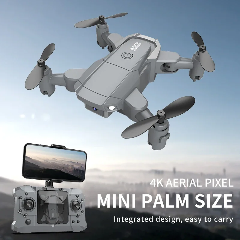 Mini RC Drone 4k HD Camera Remote Control Helicopter Aerial Aircraft Air Pressure Fixed Height Folding Pocket RC Airplane Toys
