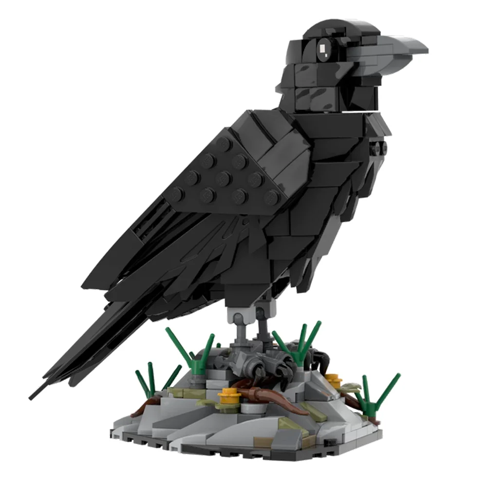 357PCS Raven Building Blocks MOC Animals Birds Model Desktop Decoration Splicing Assembly Bricks Puzzle Toys Gift for Kid Adult