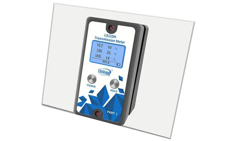 Split Visible Light Transmission Meter Tester Measurement for Automobile Metal Film Installed Glass Front Windshiled