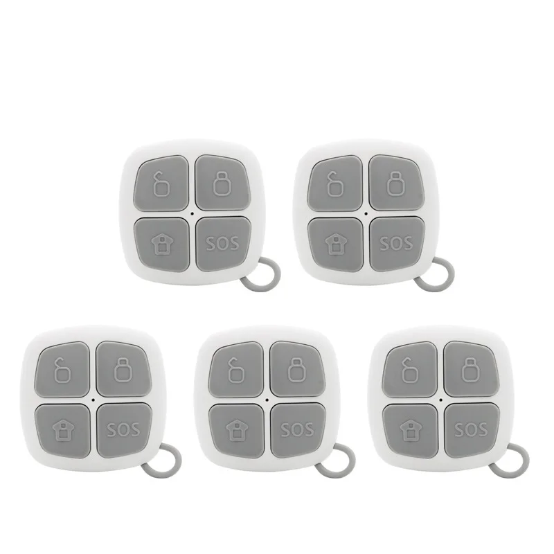 2/3/5pc Mini 433MHz Remote Control Keychain Keyfob Alarm Control Arm / Disarm /Home Mode/ Panic 100 Meter High Sensitive Range