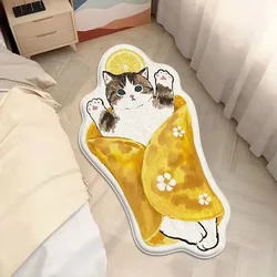 Kawaii Kattenmatten Antislip Nachtkastje Tapijt Shaggy Vloermat voor Woonkamer Grappige Tapijten Entree Deurmat Woondecoratie Tapis moderna Seksplica