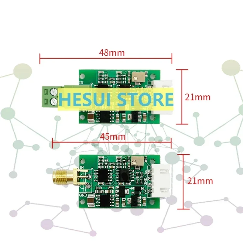 The IV conversion amplifier module amplifies the silicon PIN photodetector diode current voltage signal across resistance