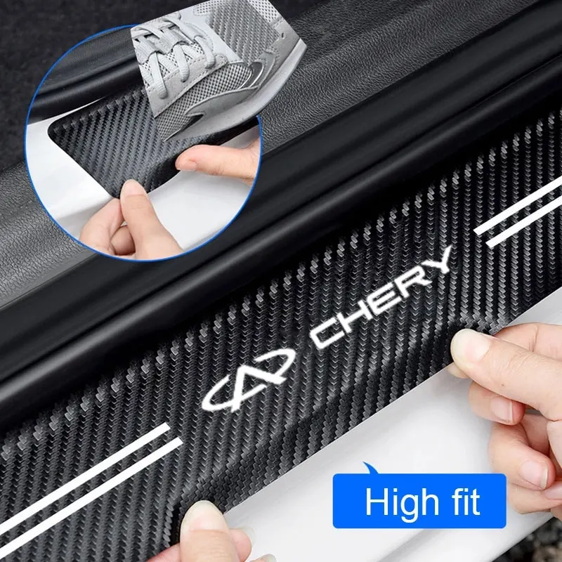 Car Trunk Bumper Guard Decals For Chery TIGGO 3 4 5 7 Pro 8Pro Max MVM X22 DR3 Amulet Fora Fulwin T11 A1 A3 A5 car Accessories view 2