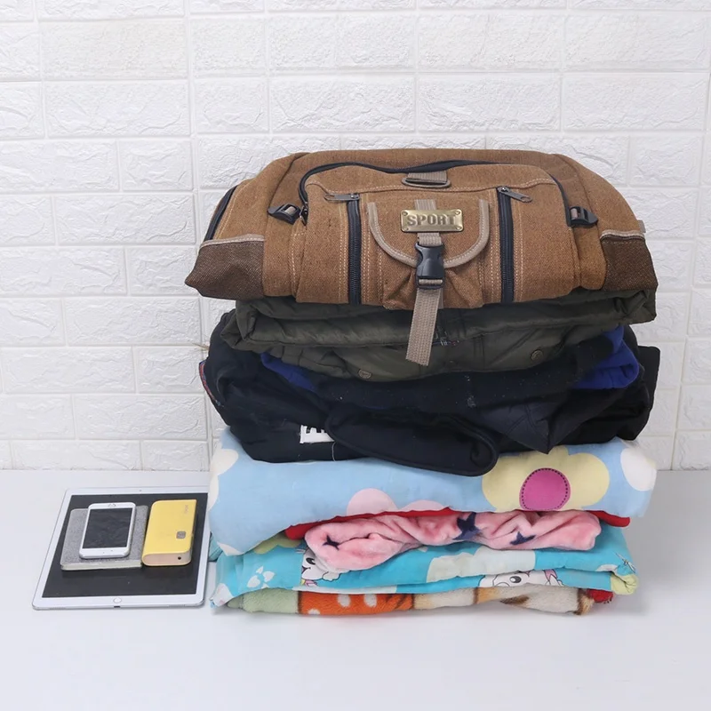 حقيبة ظهر كبيرة السعة للتسلق في الهواء الطلق سعة 00 لتر، حقيبة قماشية سميكة للرجال لمواقع البناء والسفر بأسلوب فني عتيق