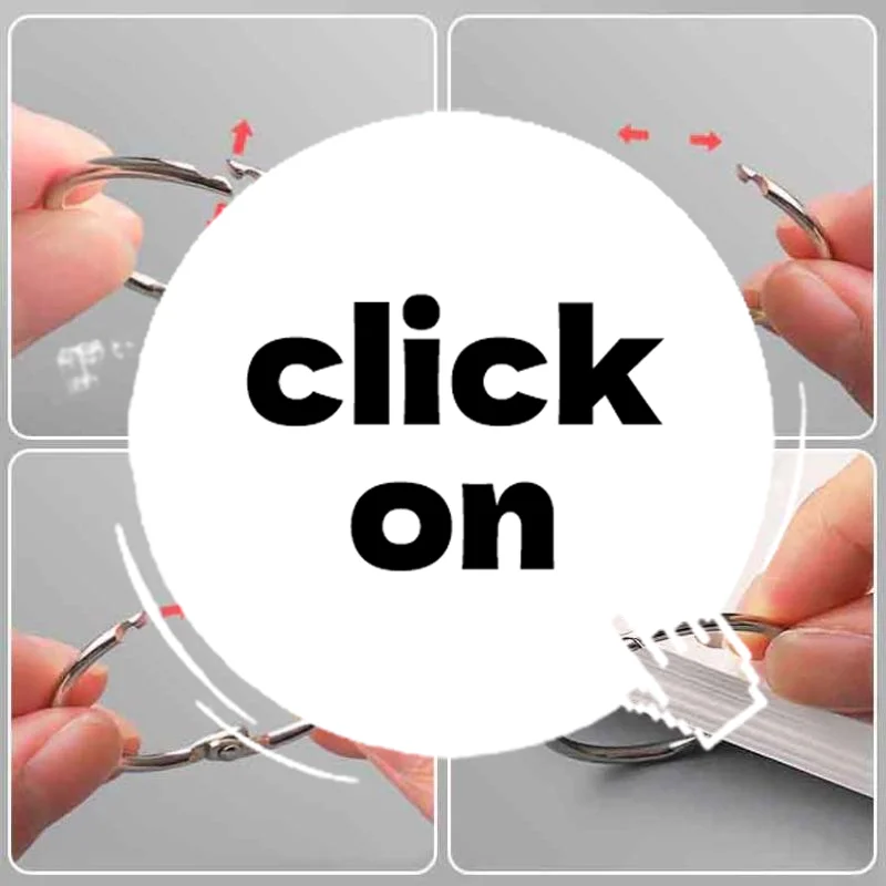 50 Buah Cincin Besi 20/30/40MM untuk Buku Lembar Lepas, Cincin Pengikat, Cincin Spiral, Cincin Besi, Cincin Buku, Cincin Pengikat Lembar Lepas