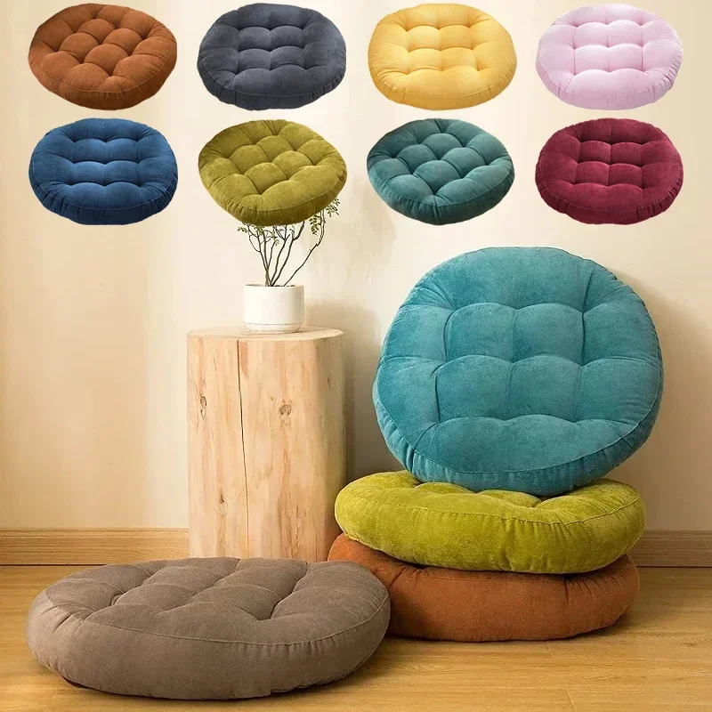 

Large Floor Cushions Round Seating Pillow for Adults Kids Tufted Thick Meditation Cushion for Yoga Living Room Tatami 42cm/55cm