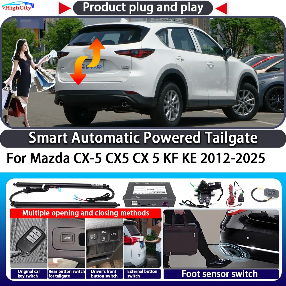 

For Mazda CX-5 CX5 CX 5 KF KE 2012-2025 OEM Smart Automatic Powered Tailgate Key Control Trunk Close Kit Electric Power Tailgate