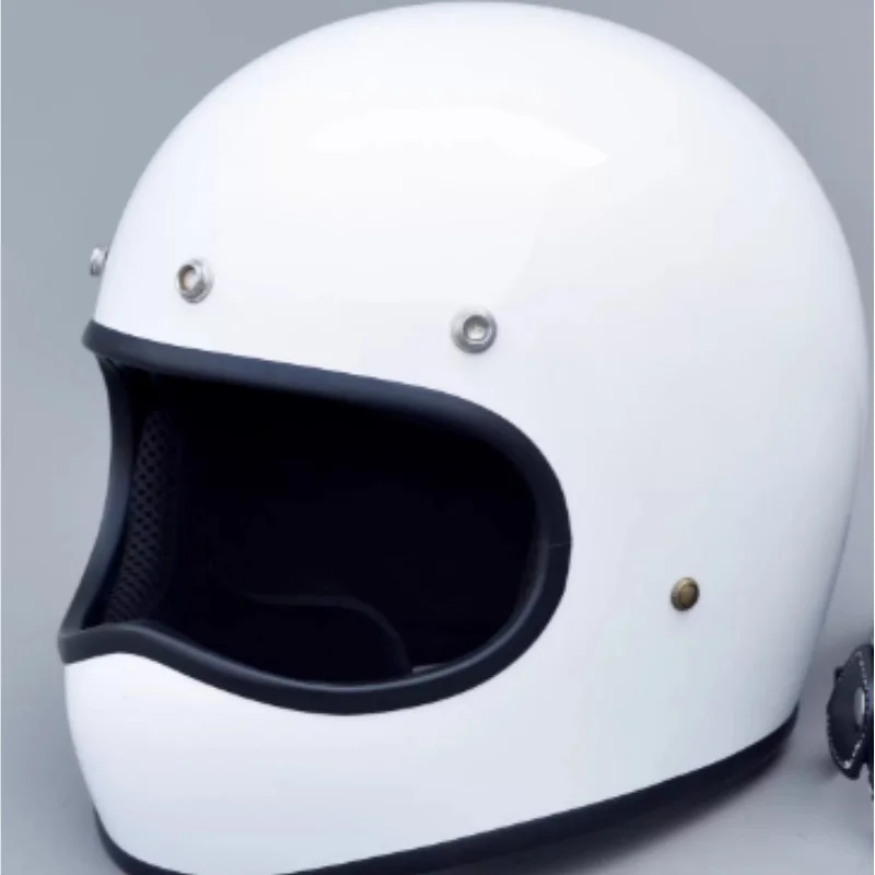 Afbeelding 4: Hoge sterkte glasvezel Japanse retro ruimte integraalhelm, voor Harley Davidson vrijetijdscruise motorbeschermhelm