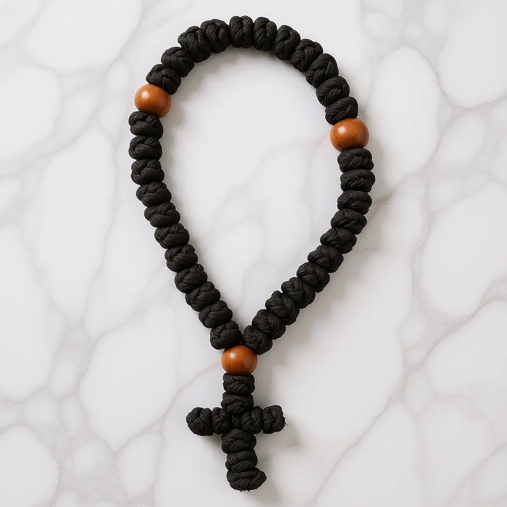 

Браслет с боковой застежкой и деревянными бусинами, молитвенный браслет для женщин и мужчин, христианские религиозные украшения, символ веры, для медитации