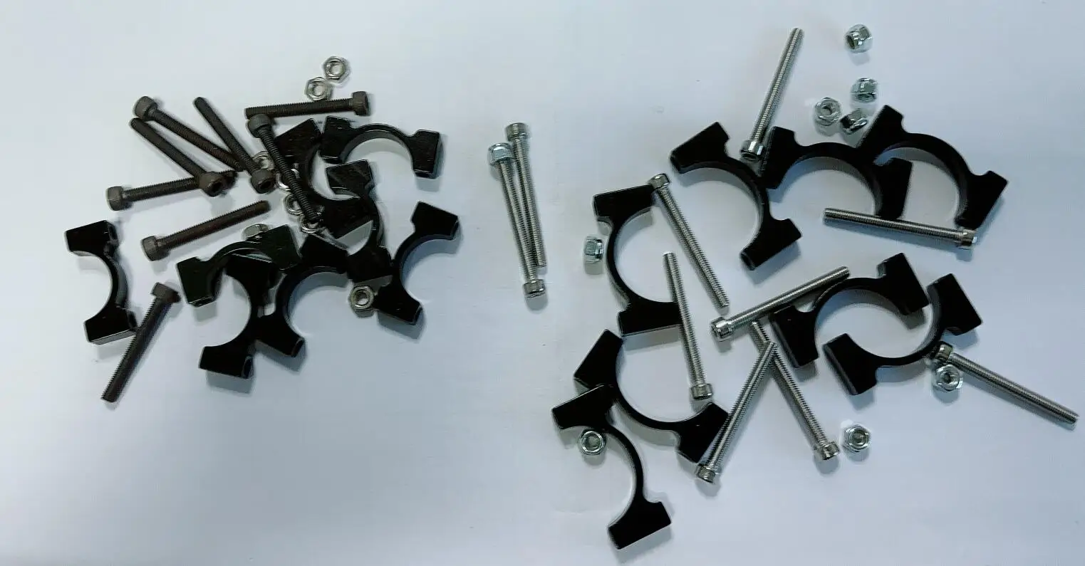 8 paia di 16MM 22MM supporto per tubo in vetro di carbonio parte metallica per HML 850 HML850 pattino elettrico per carrello di atterraggio