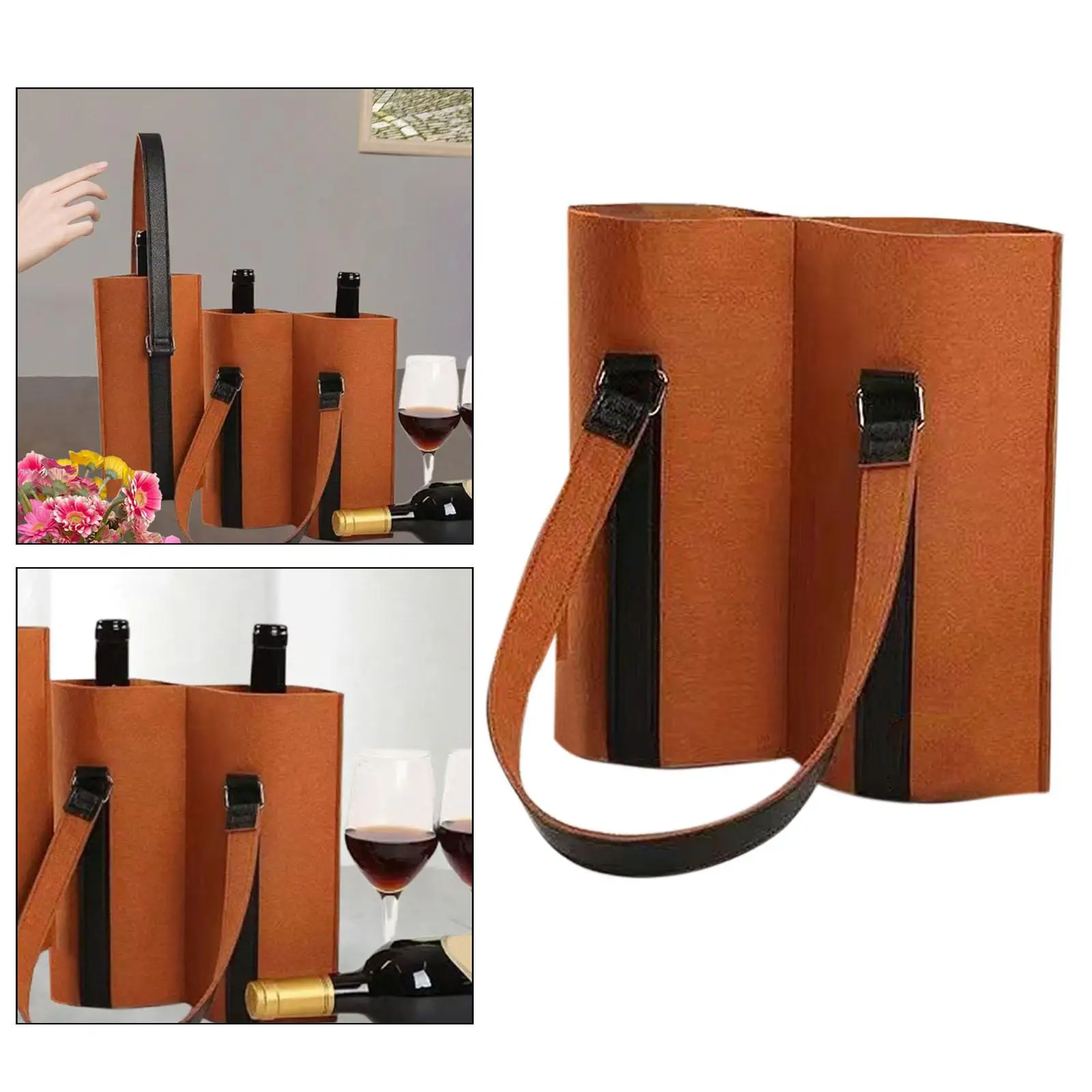 Wine Gift Bag Wine Bottle Carrier Tote for Birthday Housewarming Dinner