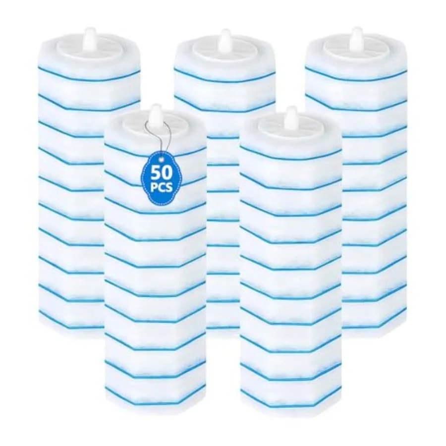 

50 Count Disposable Toilet BrushToilet Cleaner Refills Replacement Heads for Toilet Cleaning System Compatible with Most Toilet