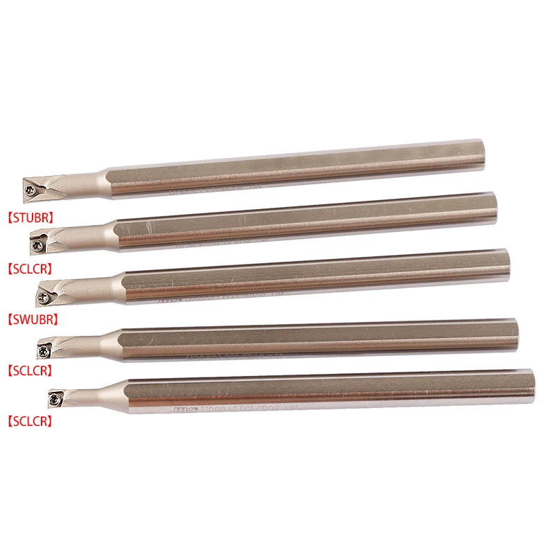 HSS Lathe Boring Cutter H0804J H0805J H1004K H1005K SCLCR SWUBR STUBR SWUBR Small Hole Lathe Tool Bar Mini Internal Turning Tool