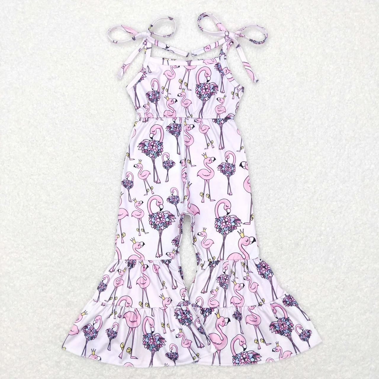 

Wholesale Toddler Children Sleeveless Floral One-piece Kids Pants Infant Overalls Romper Baby Girl Purple Jumpsuit