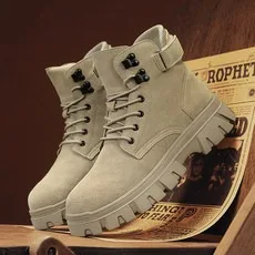 

Men Genuine Leather Ankel Boots Height Increase Insole 6cm Man Elevator Shoes Casual Fashion Lift Boots Plus sneakers men