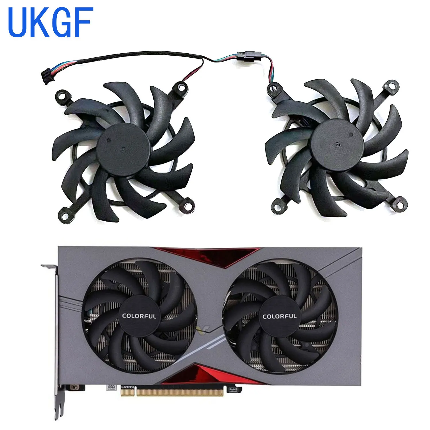 

New 85MM 4PIN RTX4060 4060TI GPU fan suitable for Colorful GeForce RTX4060 4060ti BattleAx Duo OC graphics card replacement fan